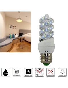 *ULT.UNIDADES* BOMBILLA MICRO ESPIRAL BAJO CONSUMO E27 4200K 5W LUZ FRIA
