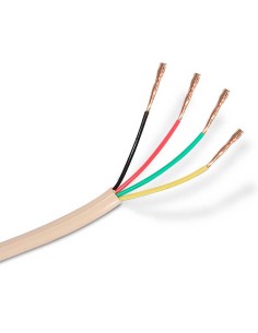 *ULT.UNIDADES* CARRETE PARALELO TELEFONO PLANO 4 VIAS MARFIL 5MTS