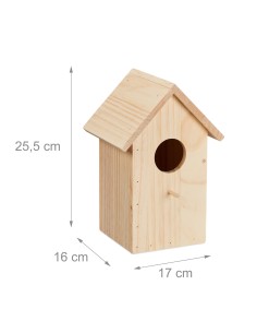*ULT.UNIDADES* CASITA DE MADERA PARA PAJAROS 16 14 17CM