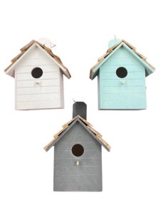 *ULT.UNIDADES* CASITA DE MADERA PARA PAJAROS 6 12 17,5CM 0,38KG MODELOS SURTIDOS