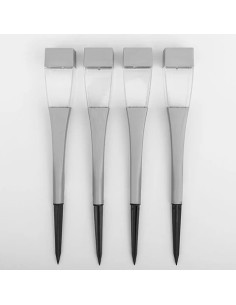 *ULT.UNIDADES* PACK DE 4 ESTACAS SOLAR MOD GRIS 38CM LED