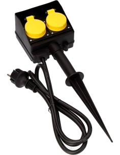 *ULT.UNIDADES* PIQUETA CON DOS TOMAS TT  IP44 EDM