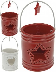 *ULT.UNIDADES* PORTAVELAS  CERAMICO 7 8CM COLORES SURTIDOS