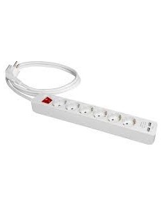*ULT.UNIDADES* PROLONGADOR 6 TOMAS T-TL  1,5MTS 3 1,5 CON DOS TOMAS USB