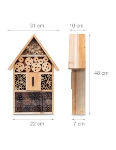 *ULT.UNIDADES* REGULADOR DE PLAGAS (HOTEL PARA INSECTOS)  L 31,5 10,5 48CM  COLO