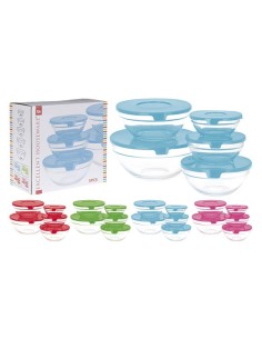 *ULT.UNIDADES* SET DE 5 FIAMBRERAS CRISTAL TAMAÑOS Y COLORES VARIOS