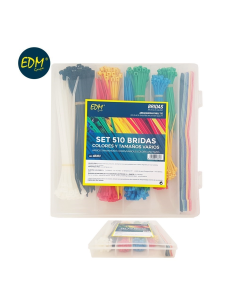 *ULT.UNIDADES* SET DE 510 BRIDAS COLORES VARIOS + BRIDAS DE VELCRO PRESENTACION