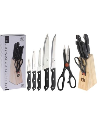 *ULT.UNIDADES* TACO CON 5 CUCHILLOS + 1 TIJERA DE COCINA