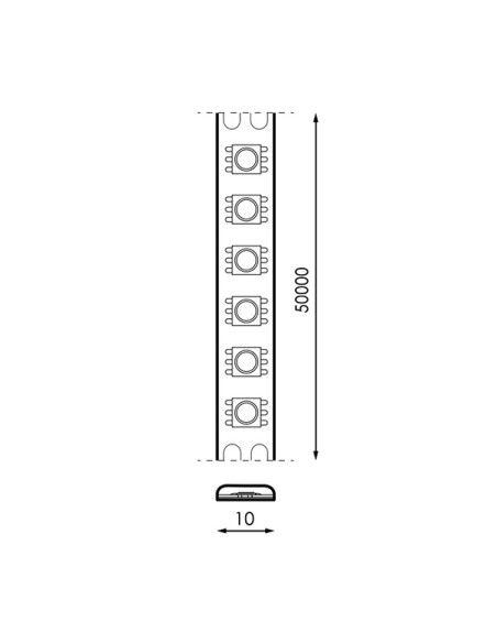 Tira de LED 12V DC SMD5050 Videny IP20 60 Led-m   5 Metros  3000K