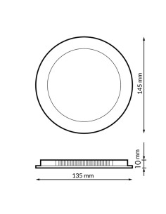 Panel LED Circular Serie Slim 9W  3000K