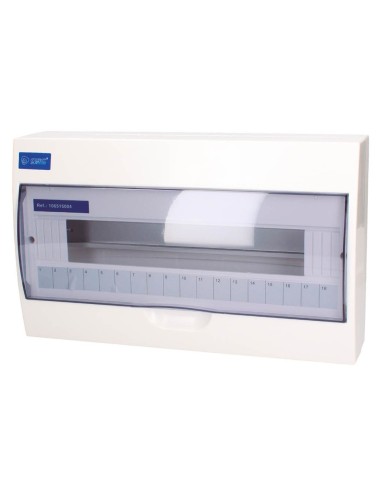 Cuadro eléctrico superficie 18 módulos Transparente