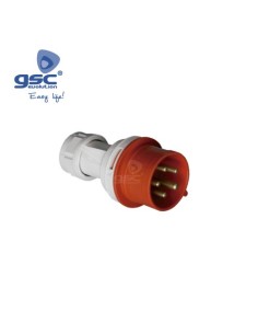 Clavija Cetac 5P (3P+N+t) 32A IP44 Roja