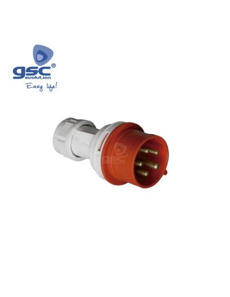 Clavija Cetac 5P (3P+N+t) 16A IP44 Roja