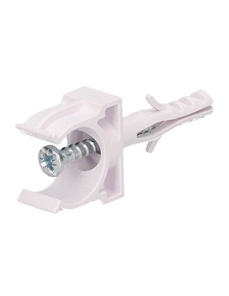 Pack 100u fijadores de tubo con taco Ø16mm