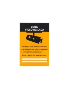 CARTEL ZONA VIDEOVIGILADA 700MIC. 20x30