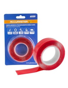 CINTA ADHESIVA DOBLE CARA TTE. FILM ROJO19 X 2.5M