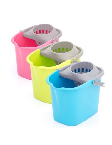 CUBO CON ESCURRIDOR 16 L RECTANGULAR NATURE AZUL TES