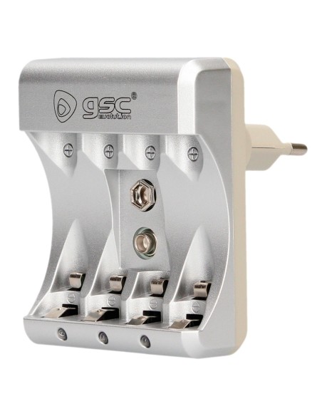 Cargador pilas recargables GSC Evolution AAA/AA/9V