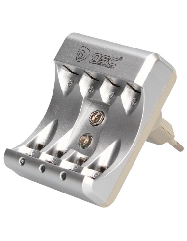Cargador pilas recargables GSC Evolution AAA/AA/9V