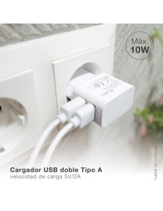 Cargador 230V a 2 USB