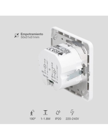 Detector empotrado pared Kalala Blanco