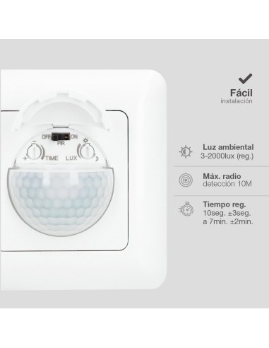 Detector empotrado pared Kalala Blanco