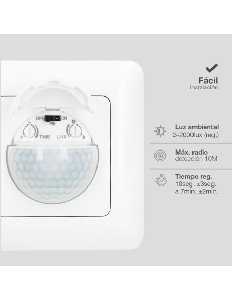 Detector empotrado pared Kalala Blanco