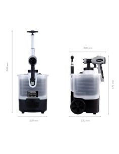 Pistola Pintar Succión Turbina-Trolley 750 W