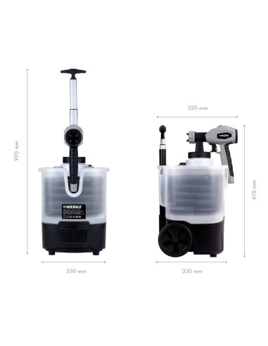 Pistola Pintar Succión Turbina-Trolley 750 W