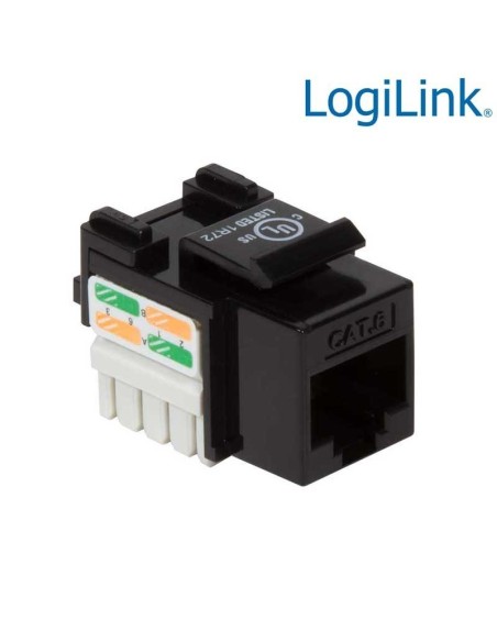 Conector Hembra RJ45 UTP Cat6 Keystone 90º