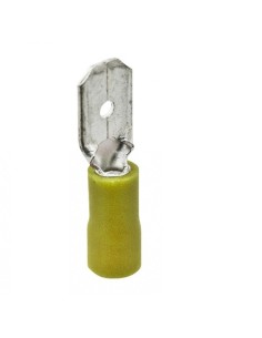 TERMINAL ELEC AMARILLO FASTON MACHO AMA HEPOLUZ 5 PZ