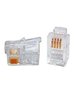 Enchufe telefónico macho de 4 pines y 4 contactos