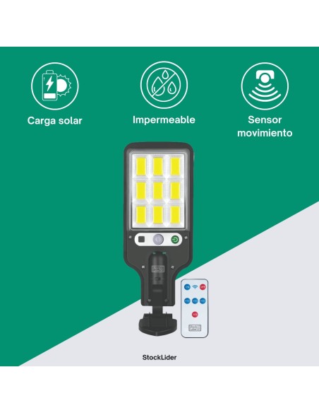 Farola solar 108 LED COB