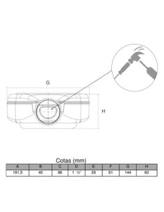 VALVULA PLATO DUCHA 61MM C-TAPON