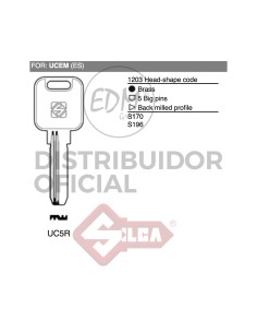 LLAVE SEG. JMA UCEM 8D SILCA UC5R