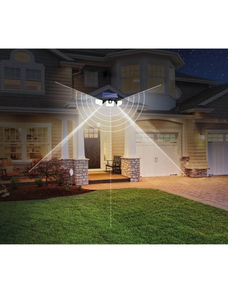 Aplique solar LED orientable Siltala 5,92W 6500K Negro