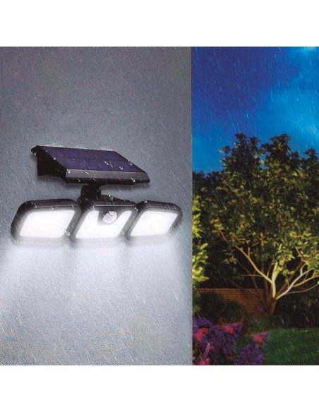 Aplique solar LED orientable Siltala 5,92W 6500K Negro