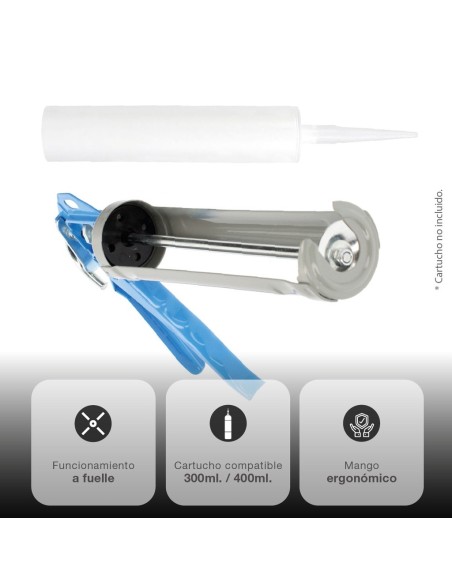 Pistola de silicona con fuelle