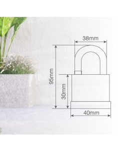 Candado de exterior arco corto de acero 50mm