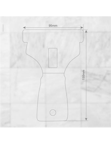 Rasqueta profesional con cuchilla de acero y 4 recambios
