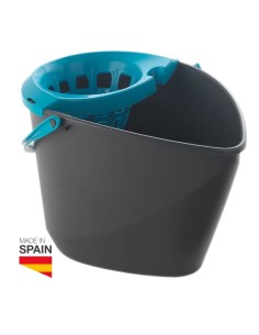 Cubo ovalado con escurridor de plástico 12L