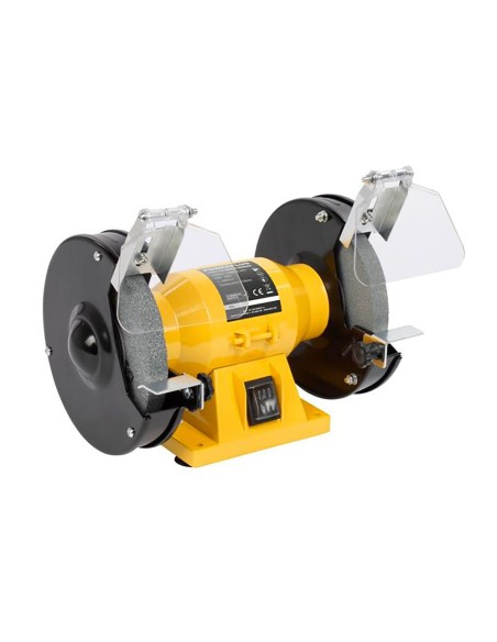 POWERPLUS ESMERILADORA DE BANCO + 2 RUEDAS ABRASIVAS DE Ø150 mm, 150 W