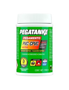 PEGATANKE PEGAMENTO TUBERÍAS PVC-CPVC, 118 ml