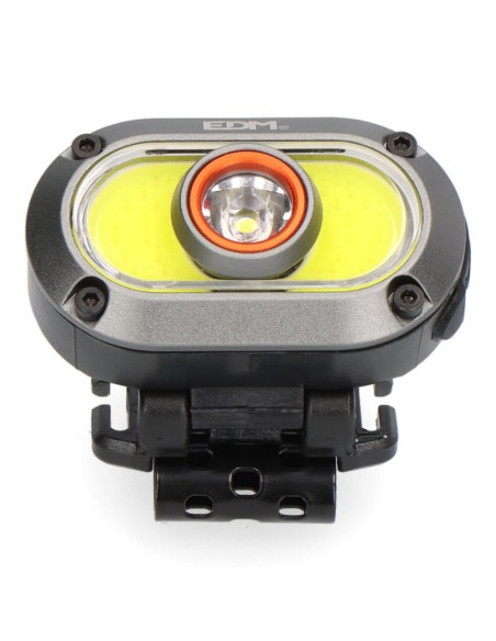 EDM LINTERNA FRONTAL LED DE ALUMINIO RECARGABLE 7W+ 5W
