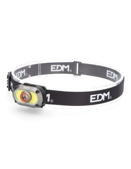 EDM LINTERNA FRONTAL LED DE ALUMINIO RECARGABLE 7W+ 5W