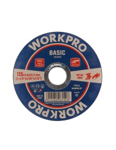 WORKPRO DISCO CORTE METAL / T41 Ø115 x 1,0 x 22,2 mm