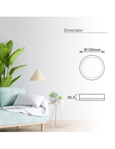 Downlight superficie LED redondo Bogur 6W 6500K Blanco