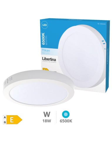 Downlight superficie LED redondo Tikan 18W 6500K Blanco - Libertina