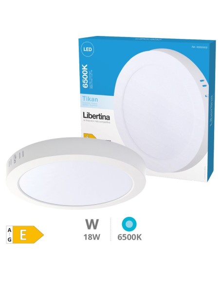 Downlight superficie LED redondo Tikan 18W 6500K Blanco - Libertina