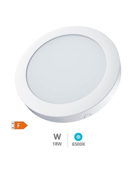 Downlight superficie LED redondo Bogur 18W 6500K Blanco